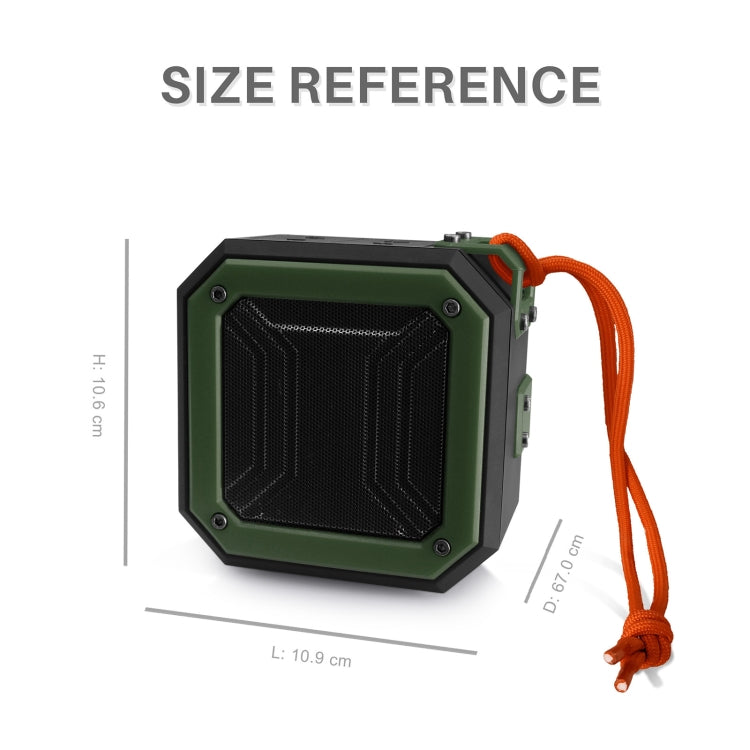 New Rixing NR-103 Mini TWS Bluetooth Speaker with Lanyard(Green) - Desktop Speaker by NewRixing | Online Shopping South Africa | PMC TechLife | Buy Now Pay Later Mobicred