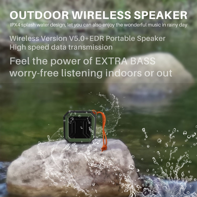 New Rixing NR-103 Mini TWS Bluetooth Speaker with Lanyard(Green) - Desktop Speaker by NewRixing | Online Shopping South Africa | PMC TechLife | Buy Now Pay Later Mobicred