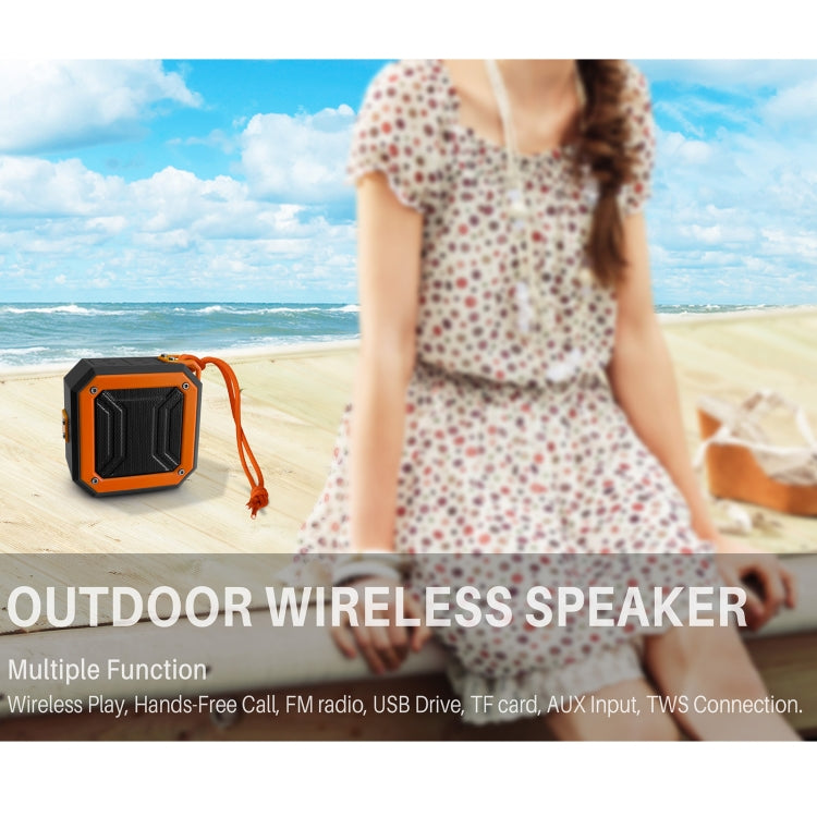 New Rixing NR-103 Mini TWS Bluetooth Speaker with Lanyard(Green) - Desktop Speaker by NewRixing | Online Shopping South Africa | PMC TechLife | Buy Now Pay Later Mobicred