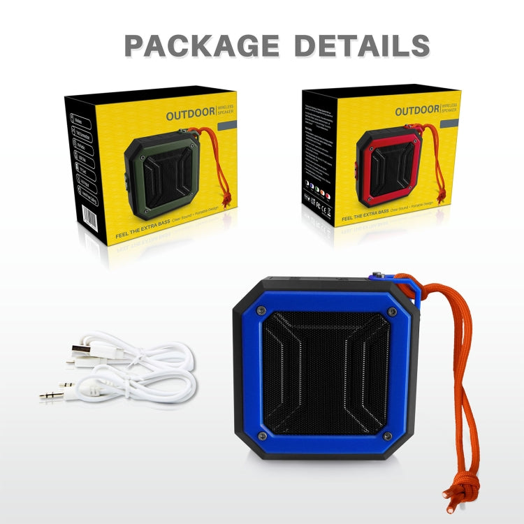 New Rixing NR-103 Mini TWS Bluetooth Speaker with Lanyard(Green) - Desktop Speaker by NewRixing | Online Shopping South Africa | PMC TechLife | Buy Now Pay Later Mobicred