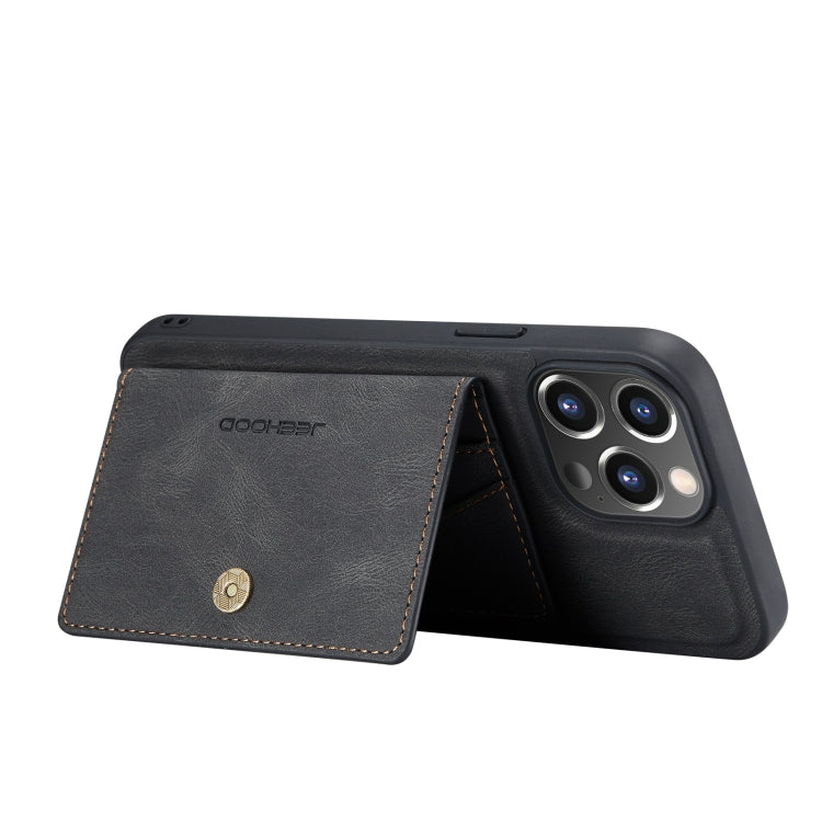 For iPhone 13 Pro Max JEEHOOD Retro Magnetic Detachable Protective Case with Wallet & Card Slot & Holder (Black) - iPhone 13 Pro Max Cases by JEEHOOD | Online Shopping South Africa | PMC TechLife | Buy Now Pay Later Mobicred