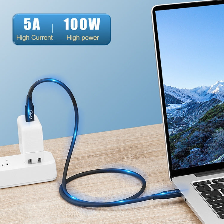 100W USB-C / Type-C 4.0 Male to USB-C / Type-C 4.0 Male Full-function Data Cable for Thunderbolt 3, Cable Length:1m - free shipping - PMC TechLife - Order now!