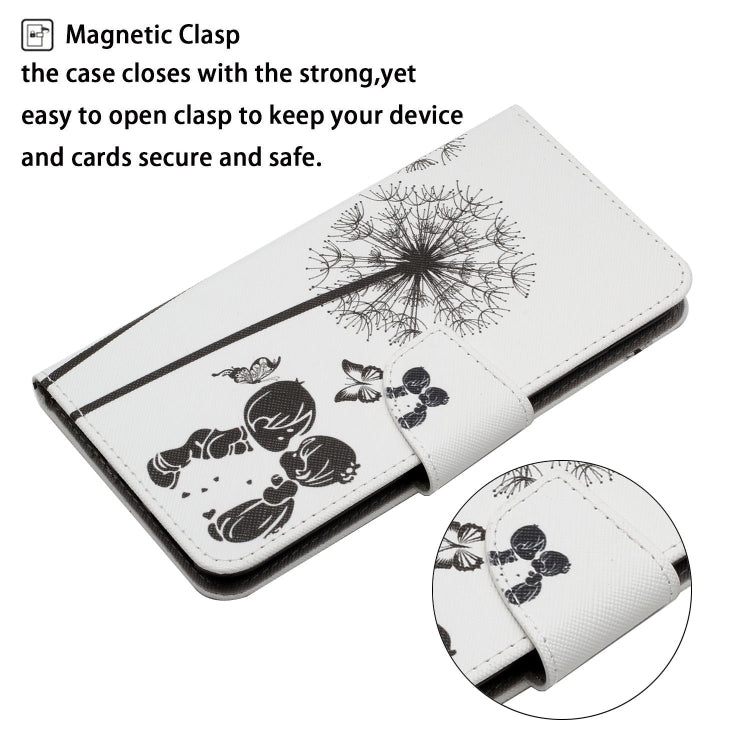 For Samsung Galaxy S21 Ultra 5G Painted Pattern Horizontal Flip Leather Case with Holder & Card Slot & Wallet(Dandelion) - free shipping - PMC TechLife - Order now!