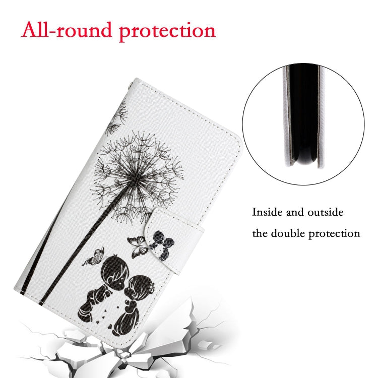 For Samsung Galaxy S21 Ultra 5G Painted Pattern Horizontal Flip Leather Case with Holder & Card Slot & Wallet(Dandelion) - free shipping - PMC TechLife - Order now!