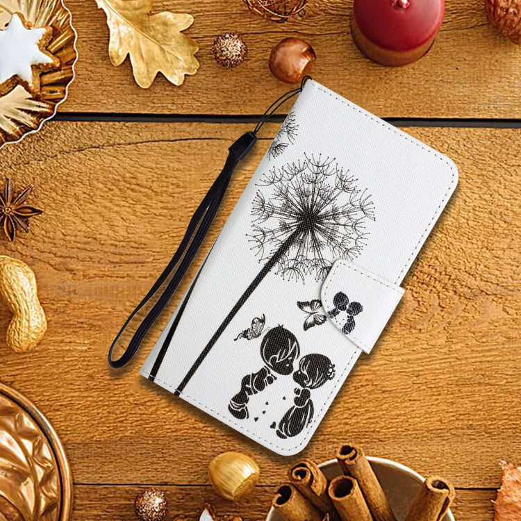 For Samsung Galaxy S21 Ultra 5G Painted Pattern Horizontal Flip Leather Case with Holder & Card Slot & Wallet(Dandelion) - free shipping - PMC TechLife - Order now!
