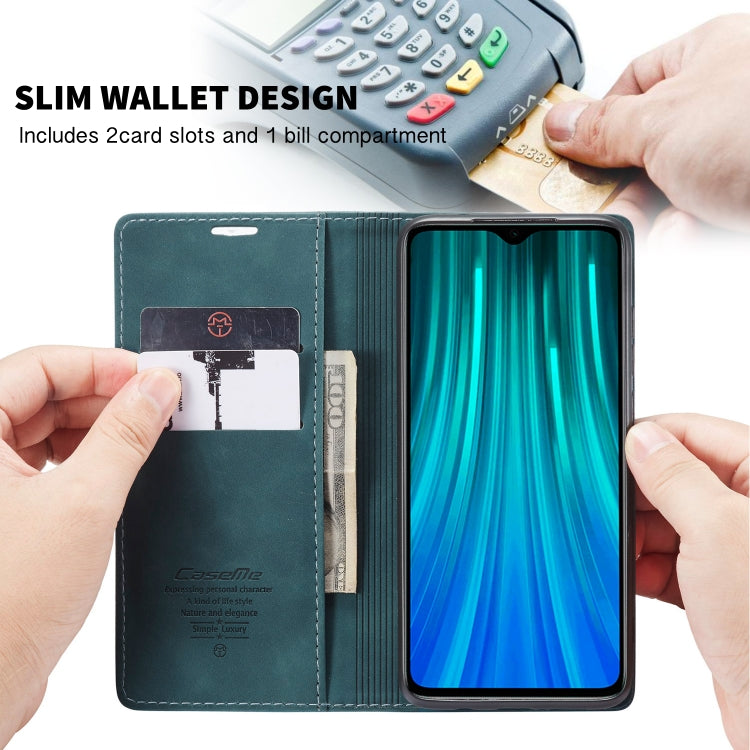For Xiaomi Redmi Note 8 Pro CaseMe-013 Multifunctional Horizontal Flip Leather Case with Card Slot & Holder & Wallet(Blue) - Xiaomi Cases by CaseMe | Online Shopping South Africa | PMC TechLife | Buy Now Pay Later Mobicred