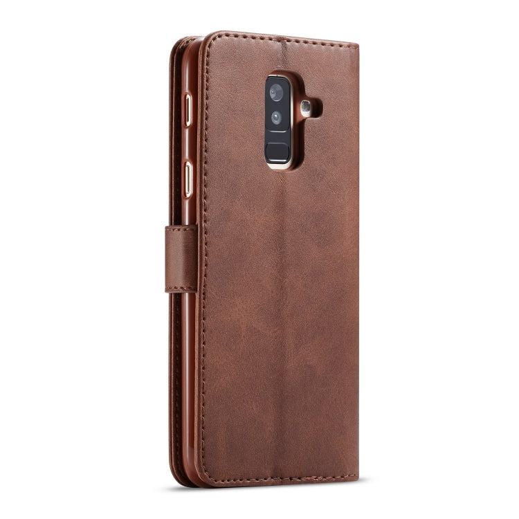 For Galaxy A6 Plus (2018) LC.IMEEKE Calf Texture Horizontal Flip Leather Case, with Holder & Card Slots & Wallet(Brown) - Galaxy Phone Cases by LC.IMEEKE | Online Shopping South Africa | PMC TechLife | Buy Now Pay Later Mobicred