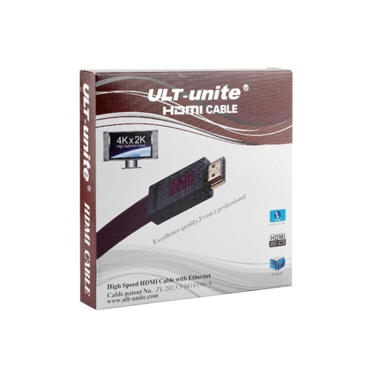 ULT-unite 4K Ultra HD Gold-plated HDMI to HDMI Flat Cable, Cable Length:10m(Transparent Purple) - Cable by ult-unite | Online Shopping South Africa | PMC TechLife | Buy Now Pay Later Mobicred