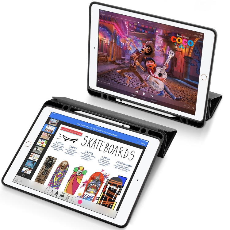 DUX DUCIS Domo Series Horizontal Flip Magnetic TPU + PU Leather Tablet Case with Three-folding Holder & Pen Slot For iPad Pro 12.9 inch 2017(Black) - free shipping - PMC TechLife - Order now!