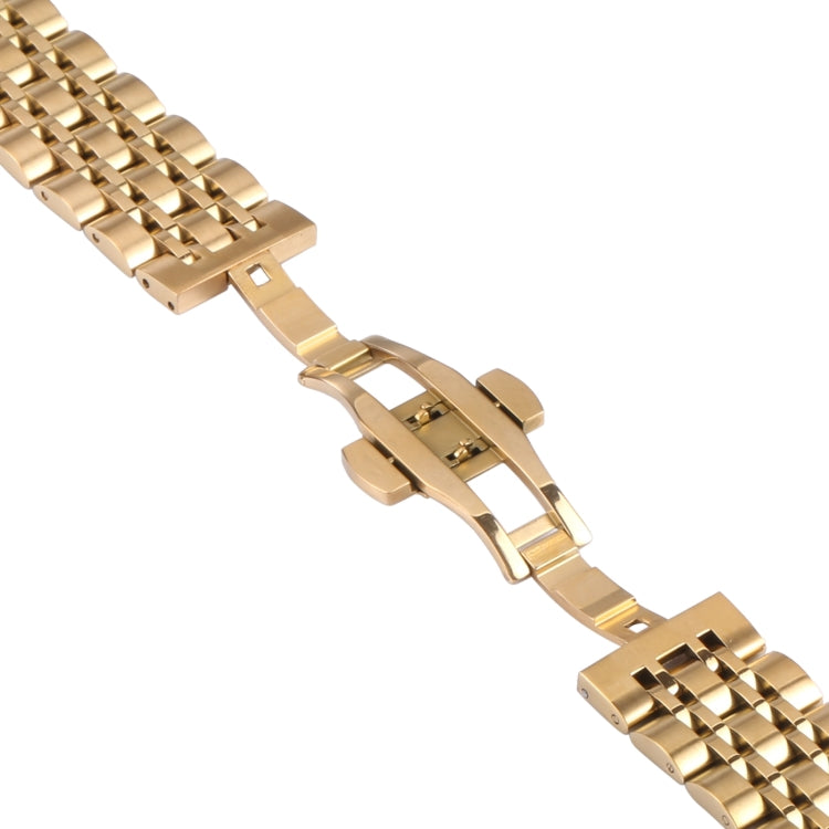 For Samsung Galaxy Watch4 40mm/44mm Seven-bead Stainless Steel Watch Band(Gold) - Watch Bands by Wintory | Online Shopping South Africa | PMC TechLife | Buy Now Pay Later Mobicred