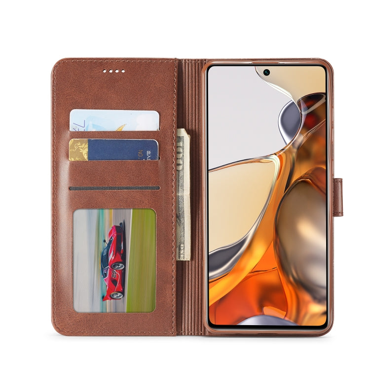 For Xiaomi Mi 11T / 11T Pro LC.IMEEKE Calf Texture Horizontal Flip Phone Leather Case with Holder & Card Slots & Wallet(Brown) - Xiaomi Cases by LC.IMEEKE | Online Shopping South Africa | PMC TechLife | Buy Now Pay Later Mobicred