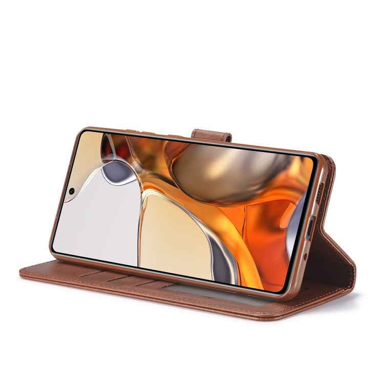 For Xiaomi Mi 11T / 11T Pro LC.IMEEKE Calf Texture Horizontal Flip Phone Leather Case with Holder & Card Slots & Wallet(Brown) - Xiaomi Cases by LC.IMEEKE | Online Shopping South Africa | PMC TechLife | Buy Now Pay Later Mobicred