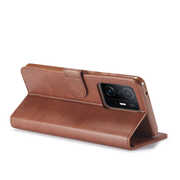 For Xiaomi Mi 11T / 11T Pro LC.IMEEKE Calf Texture Horizontal Flip Phone Leather Case with Holder & Card Slots & Wallet(Brown) - Xiaomi Cases by LC.IMEEKE | Online Shopping South Africa | PMC TechLife | Buy Now Pay Later Mobicred
