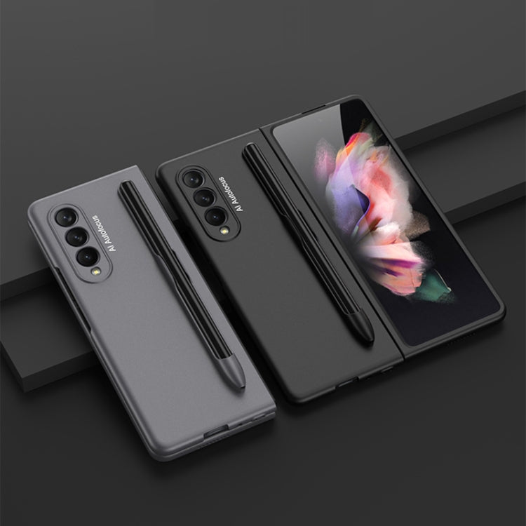 For Samsung Galaxy Z Fold3 5G GKK Ultra-thin Full Coverage Phone Flip Case with Pen Slot(Dark Green) - Galaxy Phone Cases by GKK | Online Shopping South Africa | PMC TechLife | Buy Now Pay Later Mobicred