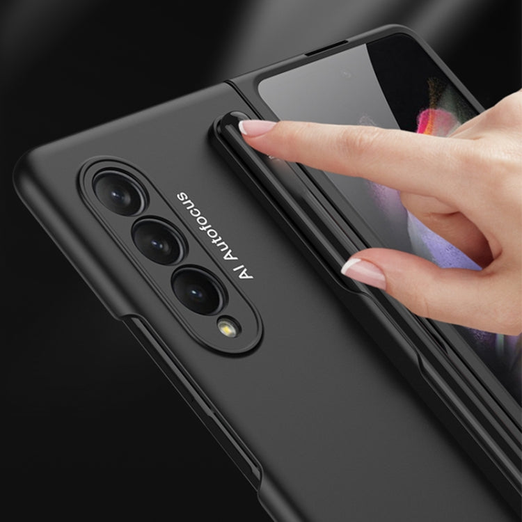 For Samsung Galaxy Z Fold3 5G GKK Ultra-thin Full Coverage Phone Flip Case with Pen Slot(Silver) - Galaxy Phone Cases by GKK | Online Shopping South Africa | PMC TechLife | Buy Now Pay Later Mobicred