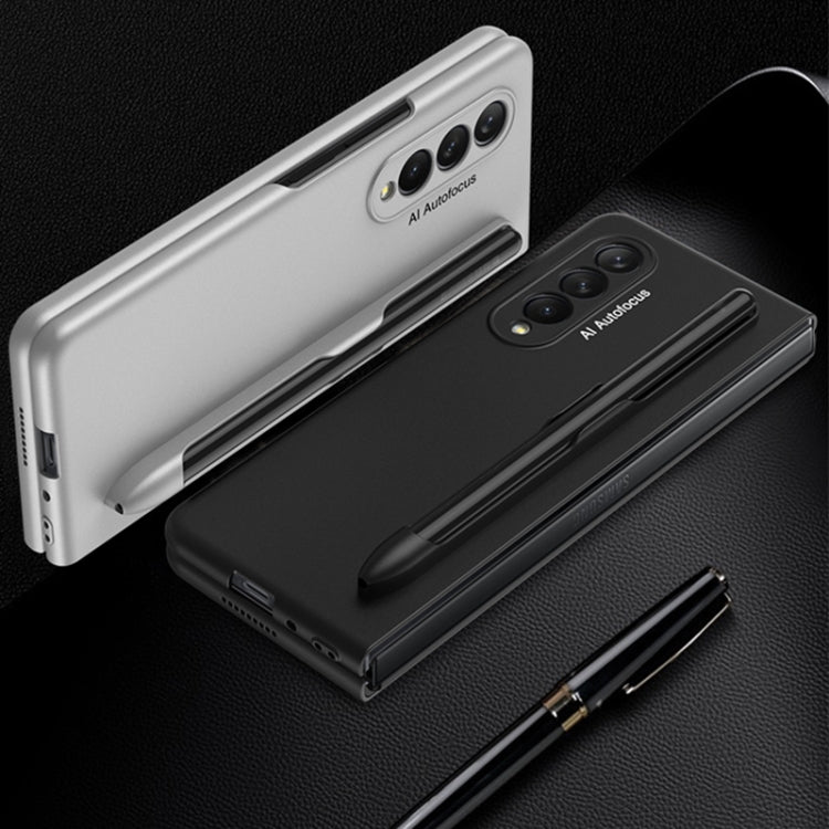 For Samsung Galaxy Z Fold3 5G GKK Ultra-thin Full Coverage Phone Flip Case with Pen Slot(Dark Green) - Galaxy Phone Cases by GKK | Online Shopping South Africa | PMC TechLife | Buy Now Pay Later Mobicred