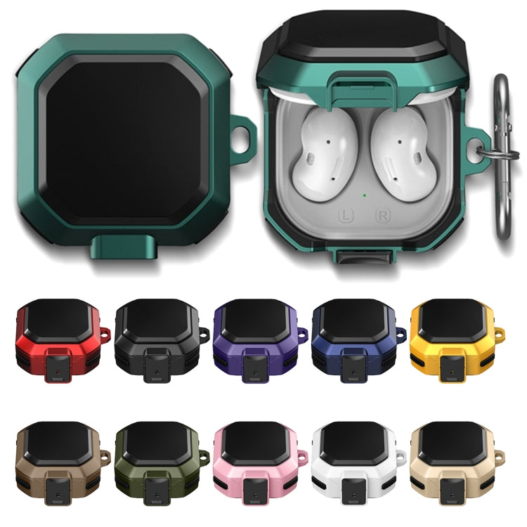For Samsung Galaxy Buds Live / Buds 2 / Buds Pro / Buds 2 Pro Thunder Battlegear Anti-fall Earphones Protective Case with Switch (Army Green) - Samsung Earphone Case by PMC TechLife | Online Shopping South Africa | PMC TechLife