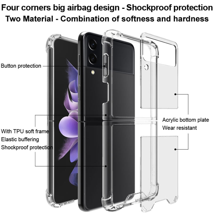 For Samsung Galaxy Z Flip3 5G IMAK UX-9 Series Transparent Shockproof Acrylic + TPU Phone Protective Case - Galaxy Phone Cases by GKK | Online Shopping South Africa | PMC TechLife | Buy Now Pay Later Mobicred