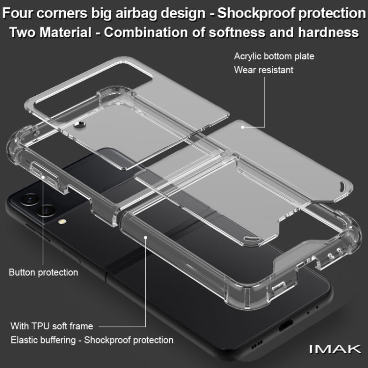 For Samsung Galaxy Z Flip3 5G IMAK UX-9 Series Transparent Shockproof Acrylic + TPU Phone Protective Case - Galaxy Phone Cases by GKK | Online Shopping South Africa | PMC TechLife | Buy Now Pay Later Mobicred