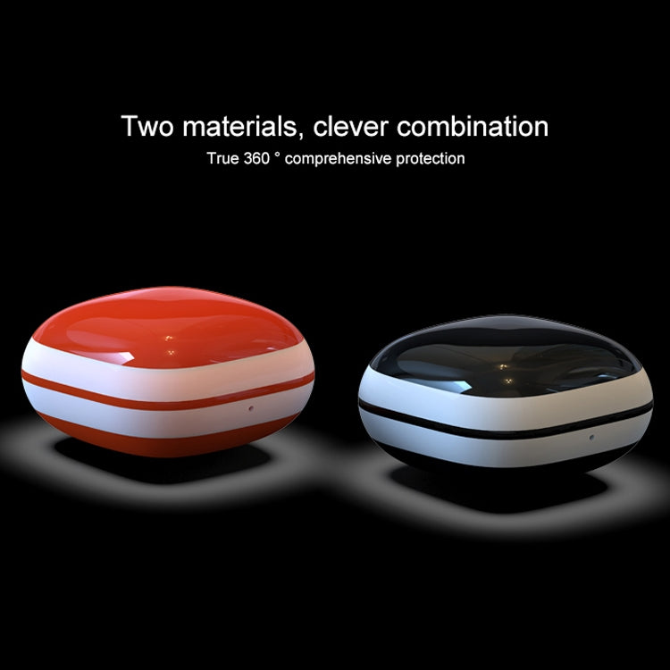 Mirror Surface Silicone + PC Wireless Earphone Protective Case for Beats Powerbeats Pro(Dark Red+White) - Other Case by PMC TechLife | Online Shopping South Africa | PMC TechLife