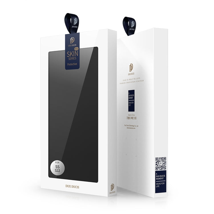 For Samsung Galaxy S22 5G DUX DUCIS Skin Pro Series Horizontal Flip Leather Phone Case with Holder & Card Slots(Black) - Galaxy S22 5G Cases by DUX DUCIS | Online Shopping South Africa | PMC TechLife | Buy Now Pay Later Mobicred