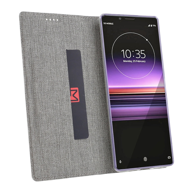 For Sony Xperia 5 ViLi Shockproof TPU + PU Horizontal Flip Protective Case with Card Slot & Holder(Black) - Sony Cases by ViLi | Online Shopping South Africa | PMC TechLife | Buy Now Pay Later Mobicred