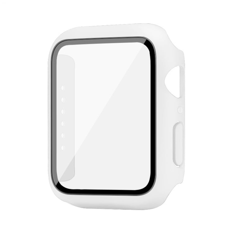 IMAK Shockproof PC Protective Case with Tempered Glass Film For Apple Watch Series 6 & SE & 5 & 4 44mm(White) - Watch Cases by imak | Online Shopping South Africa | PMC TechLife | Buy Now Pay Later Mobicred