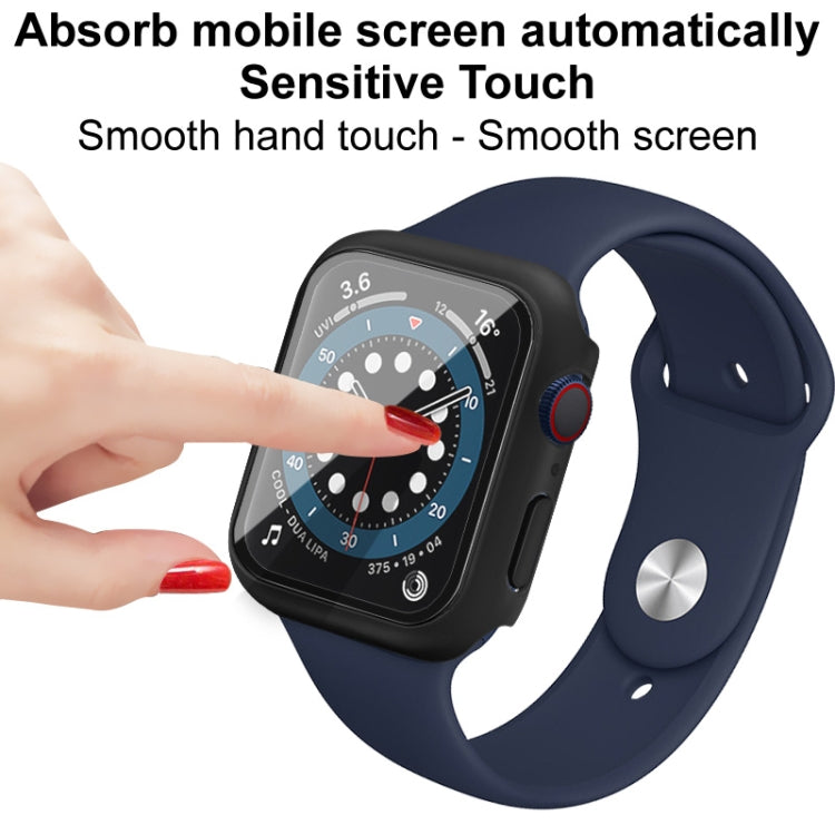 IMAK Shockproof PC Protective Case with Tempered Glass Film For Apple Watch Series 6 & SE & 5 & 4 44mm(White) - Watch Cases by imak | Online Shopping South Africa | PMC TechLife | Buy Now Pay Later Mobicred