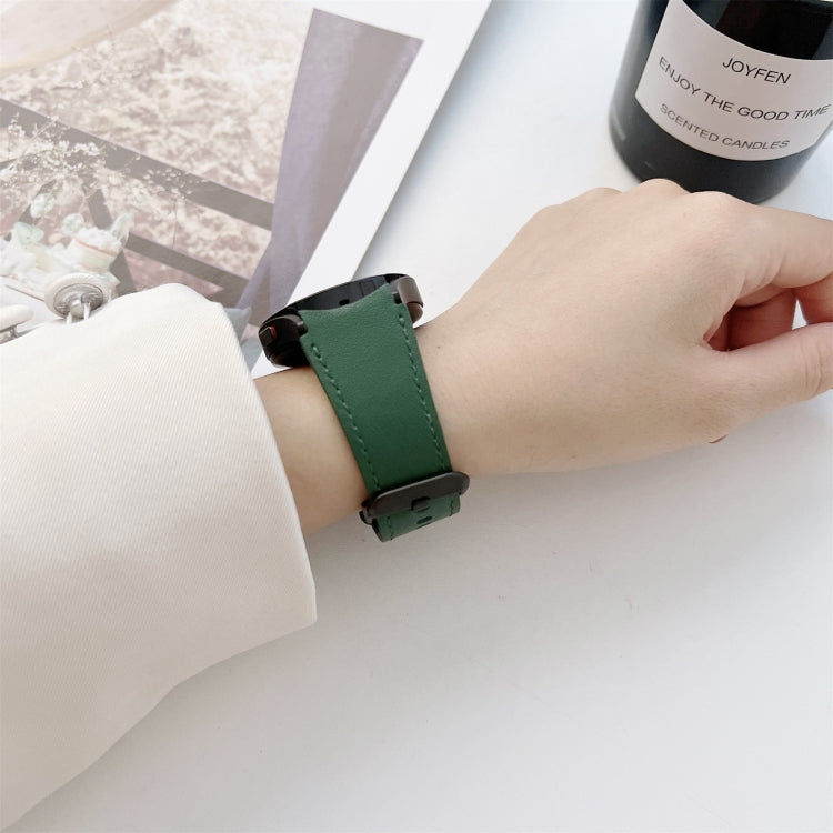 For Samsung Galaxy Watch4 40mm / 44mm Double-sided Leather Strap Watch Band(Grey) - free shipping - PMC TechLife - Order now!