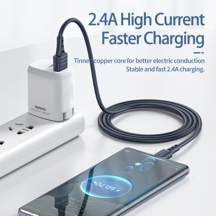 REMAX RC-179a 2.4A Type-C / USB-C High Elastic TPE Fast Charging Data Cable, Length: 1m(White) - USB-C & Type-C Cable by REMAX | Online Shopping South Africa | PMC TechLife | Buy Now Pay Later Mobicred