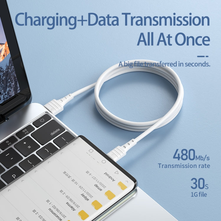 REMAX RC-179a 2.4A Type-C / USB-C High Elastic TPE Fast Charging Data Cable, Length: 1m(Blue) - free shipping - PMC TechLife - Order now!