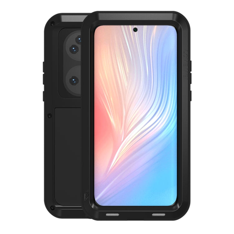 For Huawei P50 Pro LOVE MEI Metal Shockproof Waterproof Dustproof Protective Phone Case without Glass(Black) - Huawei Cases by LOVE MEI | Online Shopping South Africa | PMC TechLife | Buy Now Pay Later Mobicred