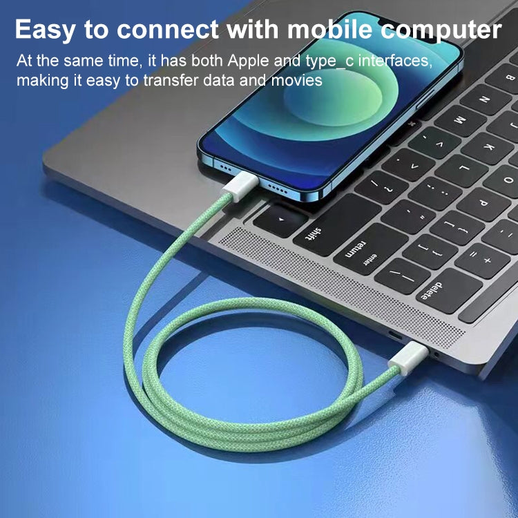 12W PD USB-C / Type-C to 8 Pin Data Cable, Cable Length: 1m(Green) - 2 in 1 Cable by PMC TechLife | Online Shopping South Africa | PMC TechLife
