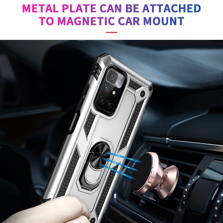 For Xiaomi Redmi 10 Shockproof TPU + PC Phone Case with 360 Degree Rotating Holder(Silver) - free shipping - PMC TechLife - Order now!