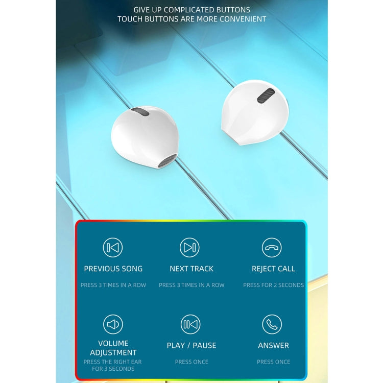 X6WS Mini Noise Reduction Digital Display TWS Wireless Bluetooth Earphone(Skin Color) - TWS Earphone by PMC TechLife | Online Shopping South Africa | PMC TechLife
