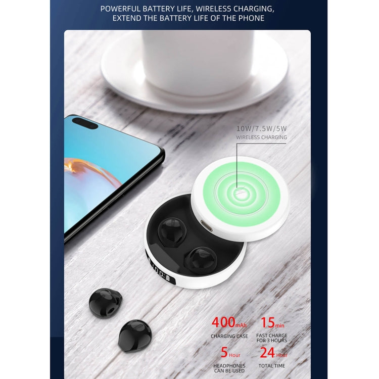 X6WS Mini Noise Reduction Digital Display TWS Wireless Bluetooth Earphone(Black) - TWS Earphone by PMC TechLife | Online Shopping South Africa | PMC TechLife