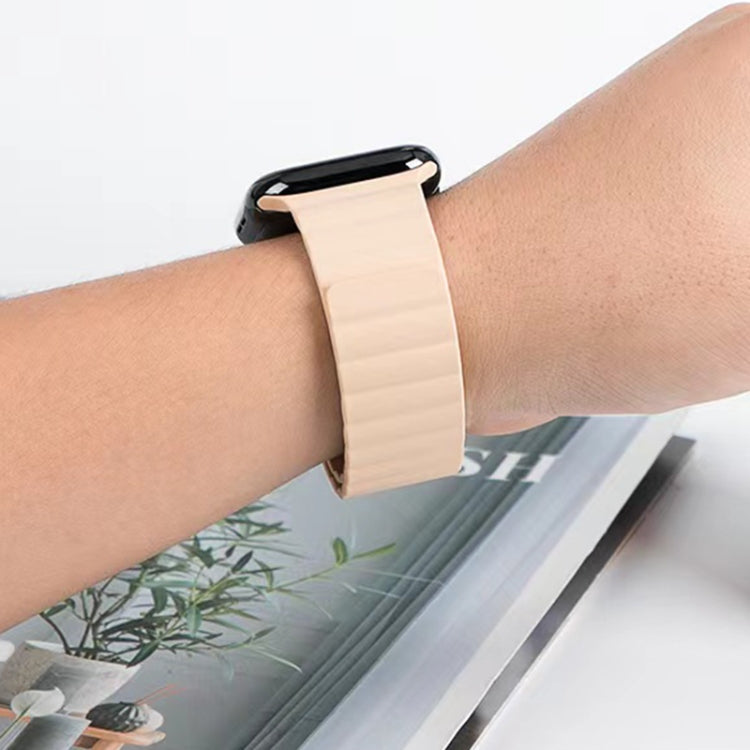 Mutural Liquid Silicone Magnetic Strap Watch Band For Apple Watch Series 9&8&7 41mm / SE 3&SE 2&6&SE&5&4 40mm / 3&2&1 38mm(Starlight) - free shipping - PMC TechLife - Order now!