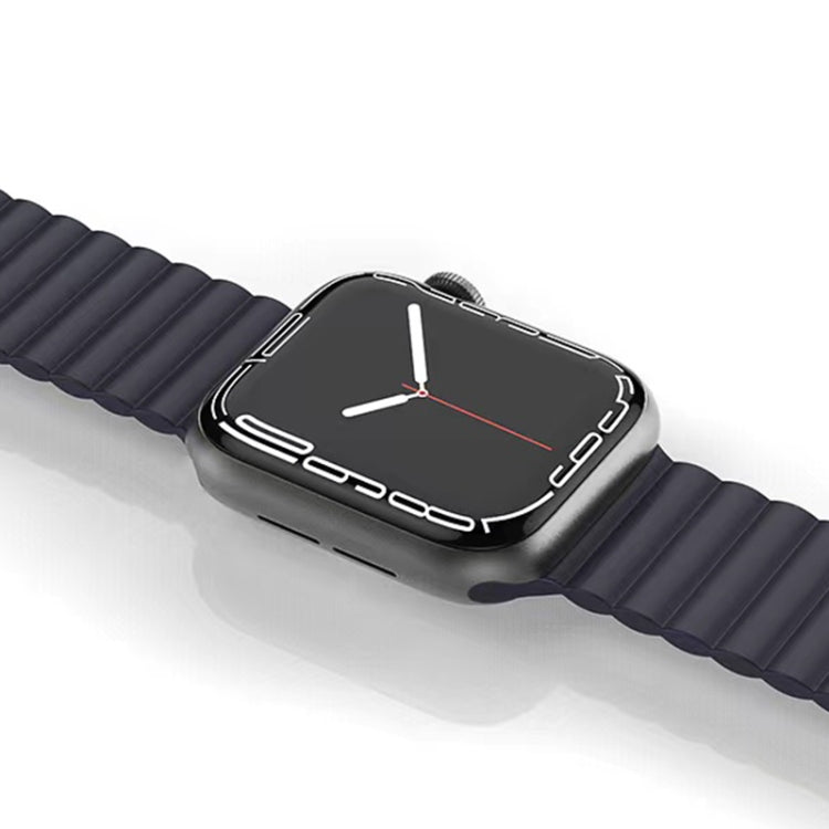Mutural Liquid Silicone Magnetic Strap Watch Band For Apple Watch Series 9&8&7 41mm / SE 3&SE 2&6&SE&5&4 40mm / 3&2&1 38mm(Starlight) - free shipping - PMC TechLife - Order now!