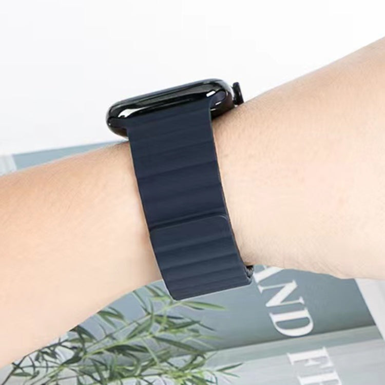 Mutural Liquid Silicone Magnetic Strap Watch Band For Apple Watch Ultra 49mm&Watch Ultra 2 49mm / Series 9&8&7 45mm / SE 3&SE 2&6&SE&5&4 44mm / 3&2&1 42mm(Midlight) - free shipping - PMC TechLife - Order now!