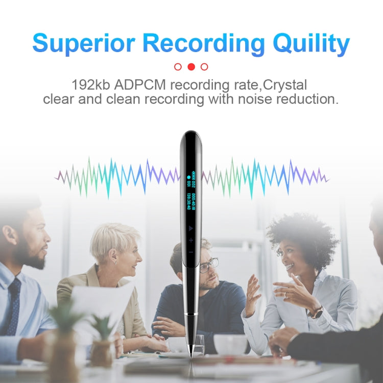 Q9 AI Intelligent High-definition Noise Reduction Conference Recording Pen Voice Control Recorder, Capacity:4GB(Black) - free shipping - PMC TechLife - Order now!