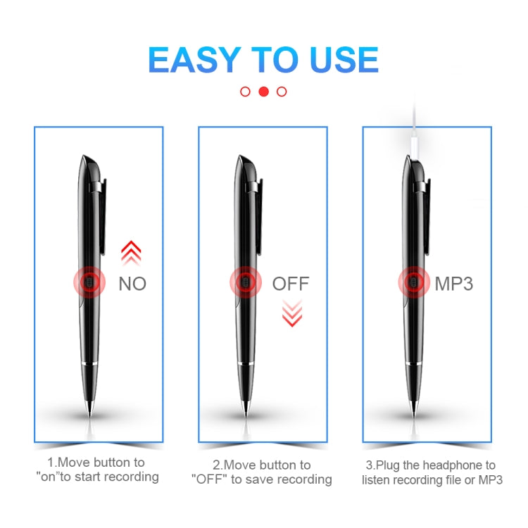 Q9 AI Intelligent High-definition Noise Reduction Conference Recording Pen Voice Control Recorder, Capacity:4GB(Black) - free shipping - PMC TechLife - Order now!