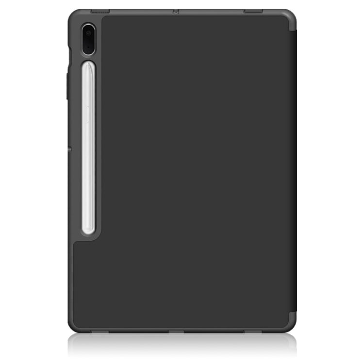 For Samsung Galaxy Tab S7 FE 12.4 Solid Color TPU Horizontal Flip Tablet Leather Case with 3-Fold Holder & Sleep / Wake-up Function(Black) - free shipping - PMC TechLife - Order now!