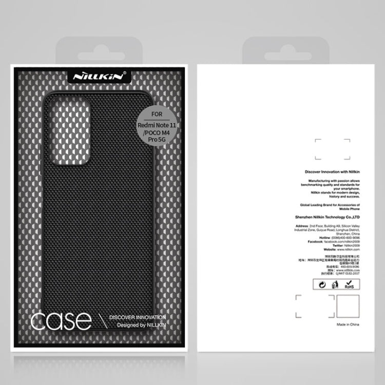 For Xiaomi Redmi Note 11 5G / 11T 5G / 11S 5G / Poco M4 Pro 5G NILLKIN 3D Textured Nylon Fiber TPU Phone Case(Black) - Xiaomi Cases by NILLKIN | Online Shopping South Africa | PMC TechLife | Buy Now Pay Later Mobicred