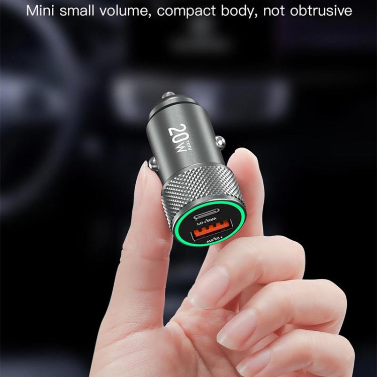 TOTUDESIGN DCCPD-010 Blade Series 20W Fast Charging Car Charger(Black) - Car Charger by TOTUDESIGN | Online Shopping South Africa | PMC TechLife | Buy Now Pay Later Mobicred