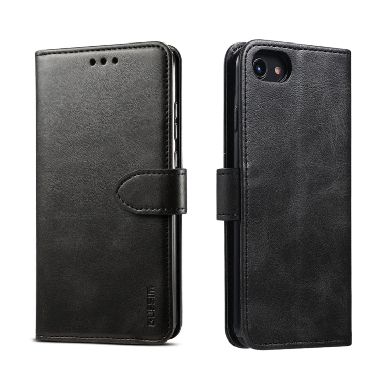 For iPhone 8  / 7 GUSSIM Magnetic Horizontal Flip Leather Case with Holder & Card Slots & & Wallet(Black) - free shipping - PMC TechLife - Order now!