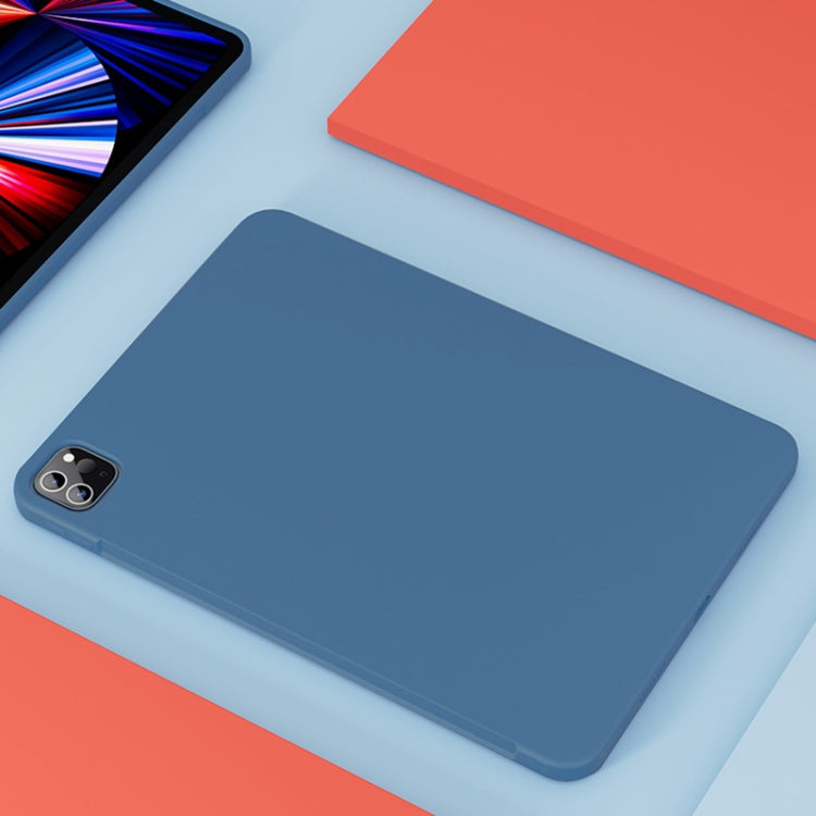 For iPad Pro 11 inch 2022 / 2021 / 2020 Mutural Silicone Microfiber Tablet Case(Midnight Blue) - iPad Pro 11 (2022/2021) Cases by Mutural | Online Shopping South Africa | PMC TechLife | Buy Now Pay Later Mobicred