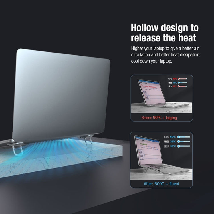 NILLKIN Bolster Plus Sticky Three-speed Adjustable Zinc Alloy Laptop Holder(Black) - MacBook Holder by NILLKIN | Online Shopping South Africa | PMC TechLife | Buy Now Pay Later Mobicred