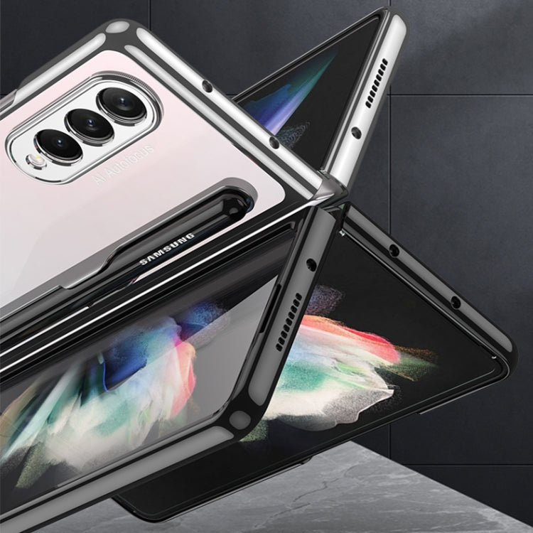 For Samsung Galaxy Z Fold3 5G GKK Integrated Electroplating + Glass Phone Case with Pen Slot(Gold) - free shipping - PMC TechLife - Order now!