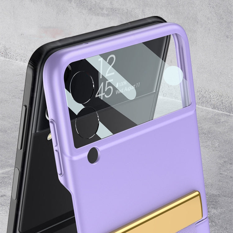For Samsung Galaxy Z Flip3 5G GKK Ultra-thin Full Coverage Phone Case with Wristband(Purple) - Galaxy Phone Cases by GKK | Online Shopping South Africa | PMC TechLife | Buy Now Pay Later Mobicred