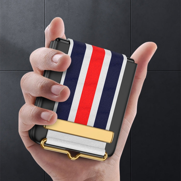 For Samsung Galaxy Z Flip3 5G GKK Ultra-thin Full Phone Flip Case with Color Wristband(Black) - free shipping - PMC TechLife - Order now!